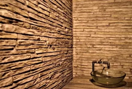 Breccia Ahşap Duvar Paneli - Sambreado - zerda stone