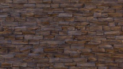 Wood Ahşap Panel - Marron - zerda stone