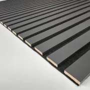 Antrasit Slim Duvar Kaplama Paneli 60cmx280cm | Modern Ahşap Görünümlü Dekorasyon
